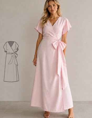 Patrón vestido con lazo gratis en PDF