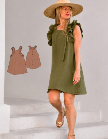 vestido con volantes patrón gratis en PDF
