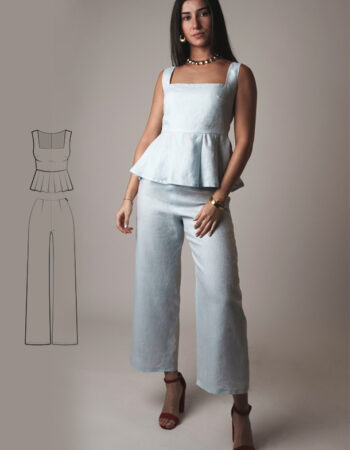 patrón conjunto pantalón y blusa gratis PDF