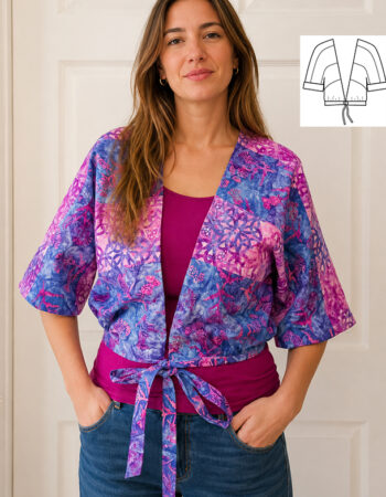 Patrón kimono corto gratis en PDF