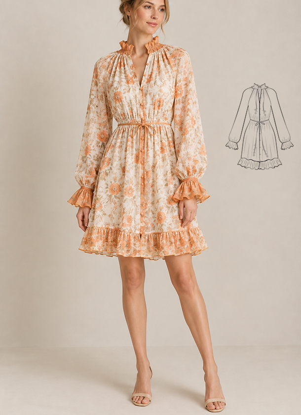 Patrón vestido boho chic 🎀 Baratti