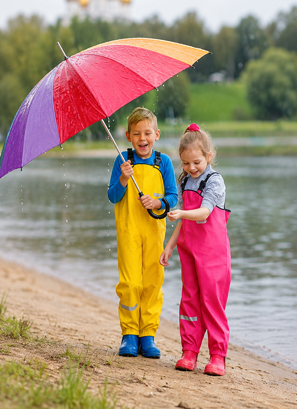 Patrón mono impermeable niños ☔️